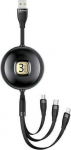 Kabel USB Usams USB-A - Lightning 1 m Czarny (Usa001133)