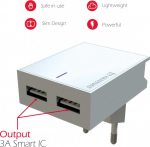 Swissten Smart IC Travel Charger 2x USB 3А / 15W With Micro USB Cable 1.2m