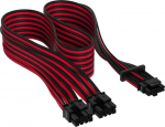 Corsair Premium Sleeved 12+4 Pin PCIe Gen5 12VHPWR 600W - schwarz/red