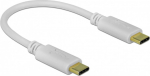 DELOCK USB Type-C Ladekabel 15 cm PD 100 W wei&szlig;