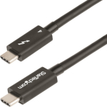 StarTech.com 3ft (1m) Thunderbolt 4 Cable, 40Gbps, 100W Power Delivery, 4K/8K Video, Intel Certified Thunderbolt Cable - Compatible w/ USB 4/Thunderbolt 4/ USB 3.2/ USB Type-C/DisplayPort/Thunderbolt 3 (TBLT4MM1M) - Thunderbolt cable - Thunderbolt 4  ...