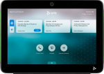 Poly HP TC10 | Two-in-one touch panel for room scheduling and meeting control | Svart