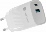 Natec Genesis Natec Ribera GaN 30W USB-A USB-C White - Natec Ribera mains charger GaN 30W USB-A USB-C White