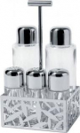Alessi Cactus Condiment Set - oil,vinegar,S+P,spices MSA16