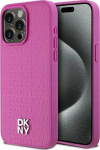 DKNY DKNY DKHMP15XPSHRPSP iPhone 15 Pro Max 6.7'' pink/pink hardcase Leather Monogram Pattern Metal Logo MagSafe