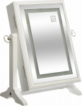 Atmosphera Jewelry cabinet with mirror and lighting LED, White