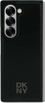 DKNY DKNY DKHMZFD6PSMCSLK Z Fold6 F956 czarny/black Magsafe Plain Leather Metal Stack Logo