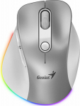 Genius Computer Technology Genius Mouse Wireless mouse, Genius Ergo 9000S Pro, Silver, Optical, 2400DPI