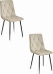 Leobert Krzesło LIBRA - cool beige velvet / black legs x 2