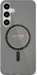 Guess Glitter Circle Classic Logo MagSafe Case for Samsung Galaxy S25