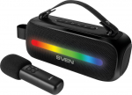 Speaker SVEN PS-255, black (12W, Bluetooth, FM, USB, karaoke mic, 3600mAh)