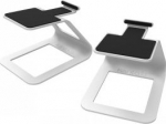 ?KAU KANTO AUDIO ELEVATED DESKTOP SPEAKER STANDS FOR SMALL SPEAKERS - WHITE (PAIR)