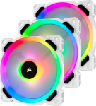 Corsair LL120 RGB Dual Light Loop PWM L&uuml;fter, 3er Pack with. Controller - 120mm wei&szlig;