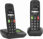 Phone Gigaset E290A Duo black wireless analog DECT large button 2 Mobile answering machine