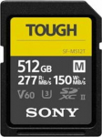 Sony m&auml;lukaart SDXC 512GB M Tough UHS-II U3 V60