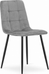 Leobert Krzesło KARA - light grey velvet / black legs x 1