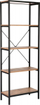 Shelf LAVINA 60x30xH165cm, ash/black