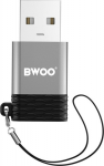 Adapter USB Conceptronic BZ-38 USB-A - USB-C Szary (BZ-38)