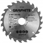Graphite Circular saw blade, widiowa, 180 x 30 mm, 24 in order to