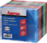 1x25 Hama CD-Sleeves Slim Box coloured 51166
