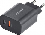 Intenso Power Adapter 1x USB-A/1x USB-C 30W Black