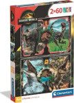 Clementoni CLE puzzle 2x60 SuperKolor JurassicWorld 24830