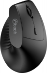 Mysz C-Tech C-TECH Myś VEM-15, vertical, Wireless, BT5.0 + 2.4GHz, 1600DPI, batteries 400 mAh, czarny