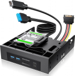 GRAUGEAR USB-HUB+Kartenleser Frontpanel m. 2.5" SSD Rahmen
