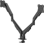 Hama 220907 monitor mount gas spring, 2 ramiona, 13" - 35", czarny - handle to the monitor | gas spring | 2 ramiona | 13" - 35" | czarny