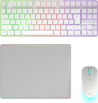 Mars Gaming MCPWTKLWUS Keyboard and Mouse Set RF Wireless + USB QWERTY US International / white