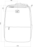 NanoRS Laptop Backpack, 15.6", Black, 41x29x4, Waterproof RS202 B