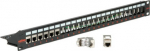 ROLINE Blank keystone patch panel - CAT 5e/6/6a - STP - Schwarz - 48.3 cm (19")