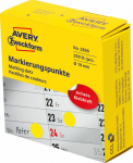Avery Zweckform Marking wheels in Avery Zweckform dispenser, 250 szt./roll, O19 mm, Yellow, YELLOW