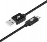 TB Kabel USB-Micro USB 1.5 m. black string