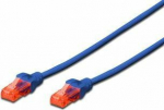 Digitus Digitus patch cord UTP, CAT.5E, blue, 1.5m, 15 LGW