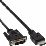 Cable InLine HDMI - DVI-D 0.3m czarny (17658E)