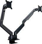 Multibrackets M VESA Gas Lift Arm Dual Side by Side Black | VESA 75x75-100x100 | Max 10kg | Table clamp mount | Svart