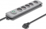 Qoltec Power inverters 5 sockets | 3m | szara