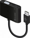 Adapter AV Alogic DisplayPort - HDMI - D-Sub (VGA) czarny (DP-VGHD4K-ADP)