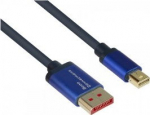 Alcasa Good Connections Kabel DP1.4-St.-MDP1.4-St. blue 2m