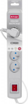 Activejet Combo power strip with surge protection 5 sockets 3 m szara (ACP-5GN 3M SZ )