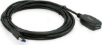 Equip Kabel USB-A3.0->A act. Expandability. St/Bu 5.00m schwarz