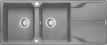 Sink Deante .ANDANTE GRAY GRANITE 2K Z/O 1160x500x210, 3.5''+SPACE SAVER