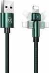 Kabel USB Usams USB-A - Lightning 1 m Green (6958444929255)