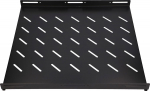 Extralink 1U 500mm Black Shelf, 19", 502 x 472mm, Spot-Mounted for 800mm Deep Racks