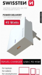 Swissten Slim Premium 45W Travel Charger USB-C PD 3.0