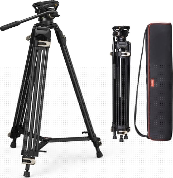 SMALLRIG 3751 VIDEO TRIPOD HEAVY-DUTY WITH FLUID HEAD AD-01