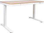 Desk ERGO with 1 motor 120x60xH72-121cm, oak/white