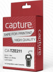 Capture 6mm x 8m Black on White Tape