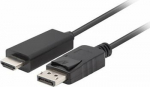 Lanberg | DisplayPort to HDMI Cable | CA-DPHD-11CC-0018-BK | DisplayPort Male | HDMI Male | DP to HDMI | 1.8 m